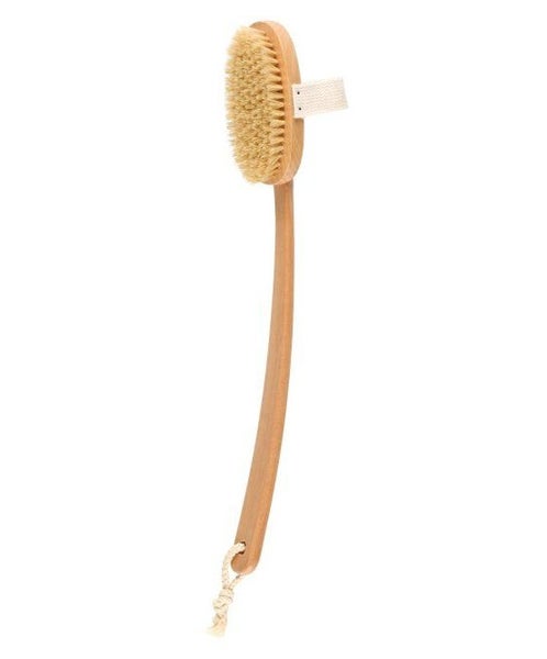 Bastuborste / Tv&auml;ttborste 45cm med tr&auml;handtag