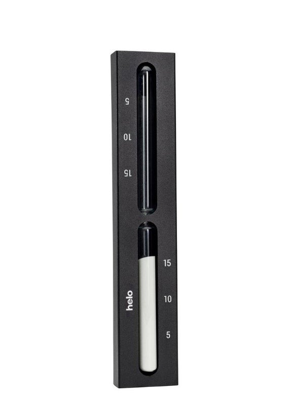 Helo Brilliant Bastuset Mattasvart, Inkl. skopa, hink, termometer, hygrometer och timglas