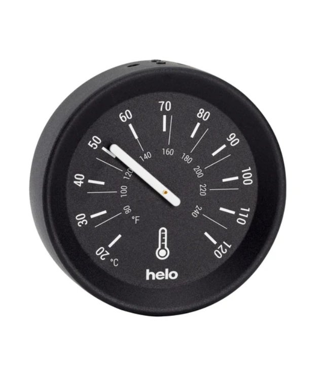 Helo Brilliant Bastuset Mattasvart, Inkl. skopa, hink, termometer, hygrometer och timglas