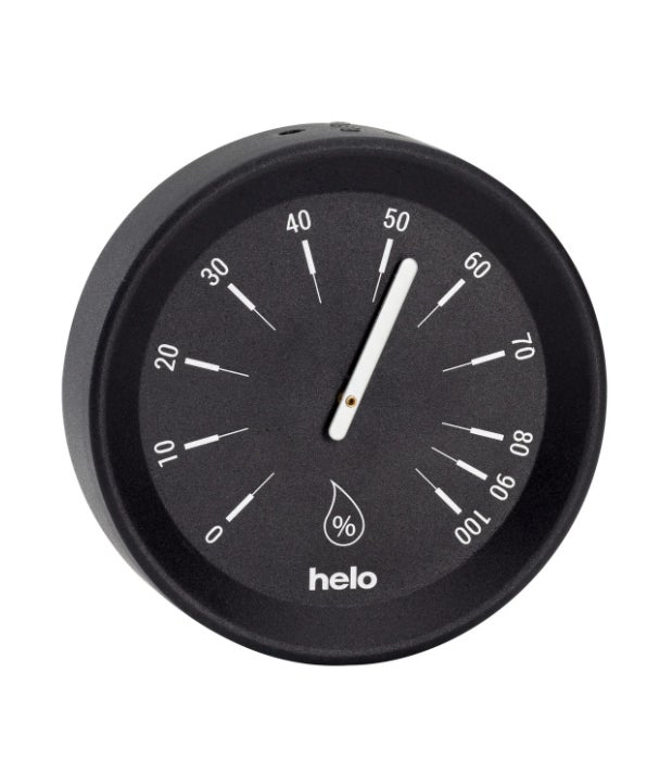 Helo Brilliant Bastuset Mattasvart, Inkl. skopa, hink, termometer, hygrometer och timglas
