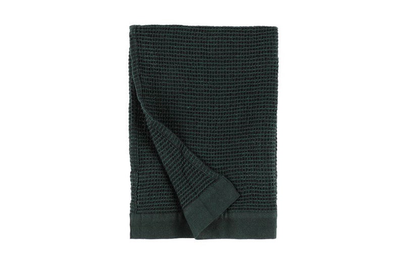 Rento kenno Sitthandduk / handduk 50x70 cm, svart/m&ouml;rkgr&ouml;n