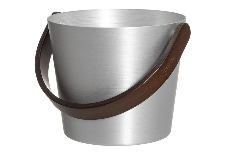 Rento Bastuset Natural Aluminium/m&ouml;rk bambu, Inkl. skopa, hink, termo- och hygrometer, mentolkristaller